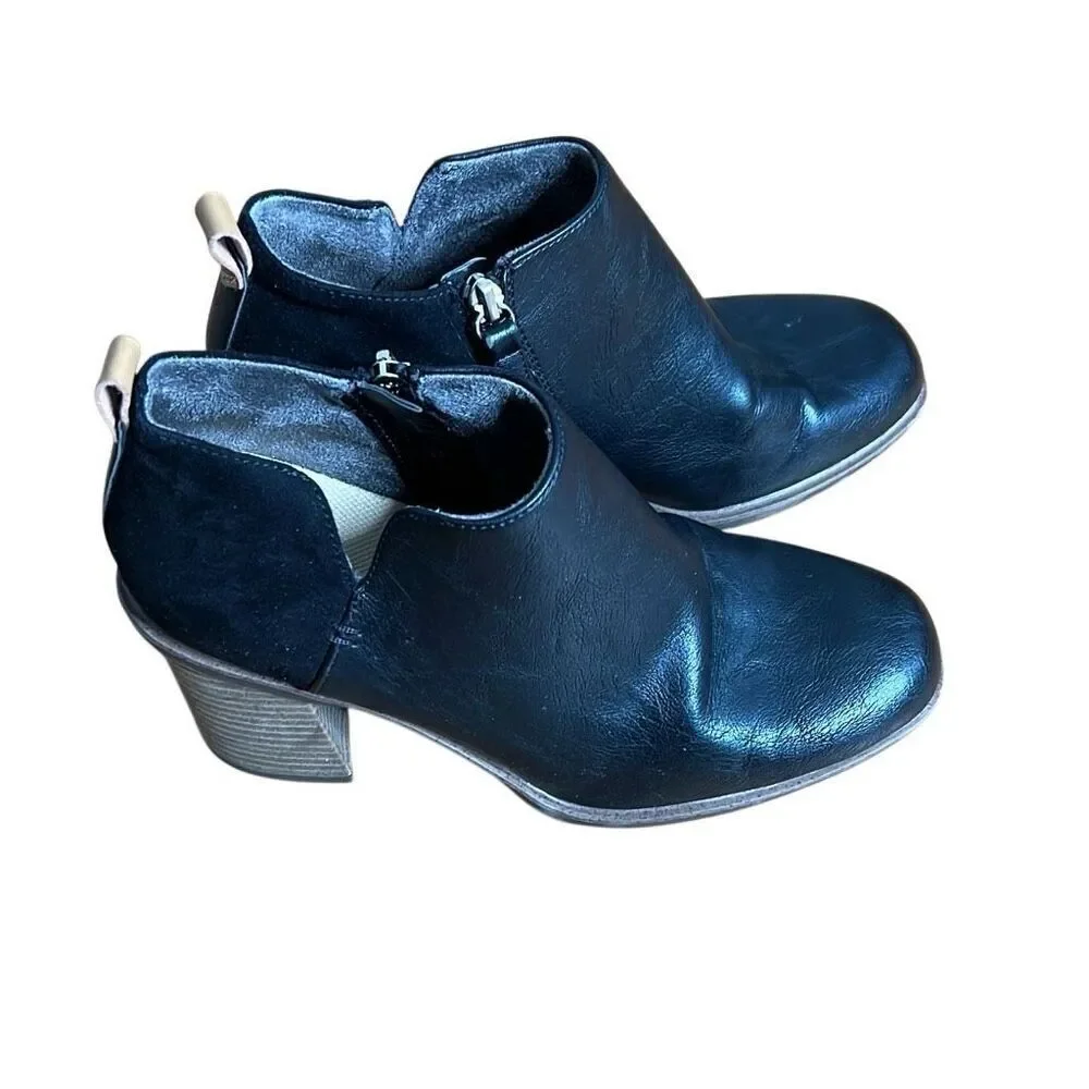 Dr Scholls‎ Sustainable Comfort Faux Leather Roxanne Ankle Booties Black Size 9M